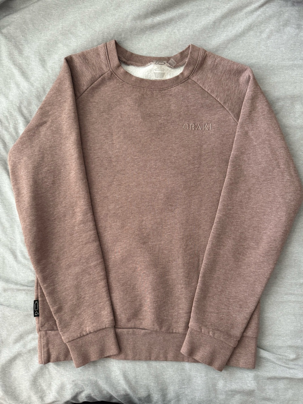 Oraki Heather Brown Classic Crewneck Sweater